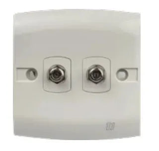 TJ ST Series 2 Gang TV Co Axial Outlet