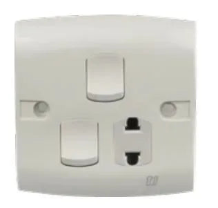 TJ ST Series 2 Switch + 1 Socket