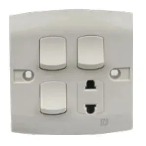 TJ ST Series 3 Switch + 1 Socket Price in Pakistan 