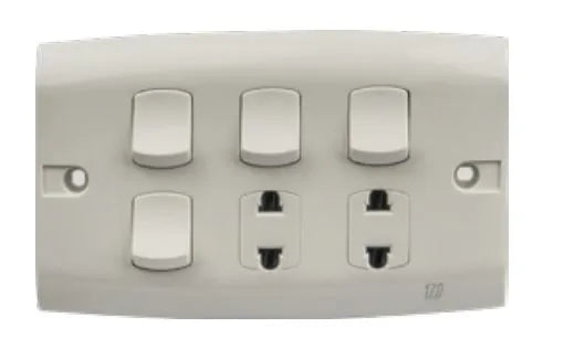 TJ ST Series 4 Switch + 2 Socket