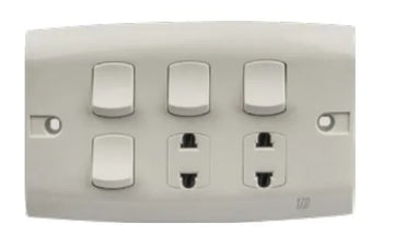TJ ST Series 4 Switch + 2 Socket