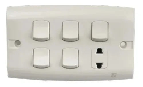 TJ ST Series 5 Switch + 1 Socket Price in Pakistan 