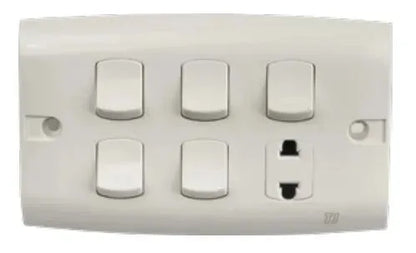 TJ ST Series 5 Switch + 1 Socket Price in Pakistan 