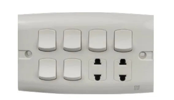 TJ ST Series 6 Switch + 2 Socket