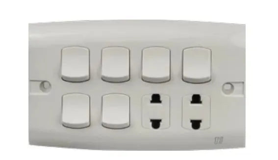 TJ ST Series 6 Switch + 2 Socket