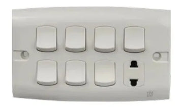 TJ ST Series 7 Switch + 1 Socket Price in Pakistan 