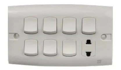 TJ ST Series 7 Switch + 1 Socket Price in Pakistan 