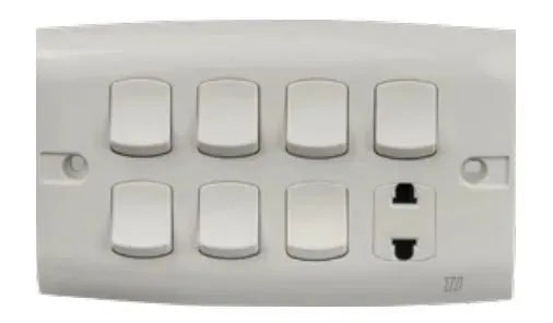 TJ ST Series 7 Switch + 1 Socket Price in Pakistan 