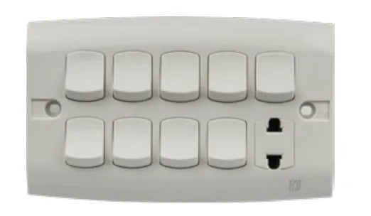 TJ ST Series 9 Switch + 1 Socket Price in Pakistan 