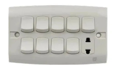 TJ ST Series 9 Switch + 1 Socket Price in Pakistan 