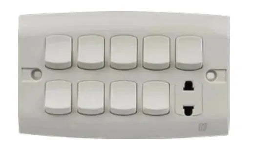 TJ ST Series 9 Switch + 1 Socket Price in Pakistan  Main image