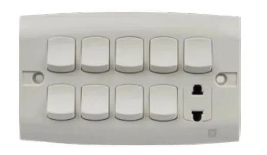 TJ ST Series 9 Switch + 1 Socket Price in Pakistan 