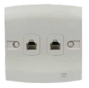 TJ ST Series 2 Gang Telephone Outlet