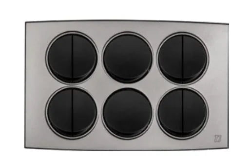 TJ Tux Series 10 Gang Flush Switch Grey Price in Pakistan 