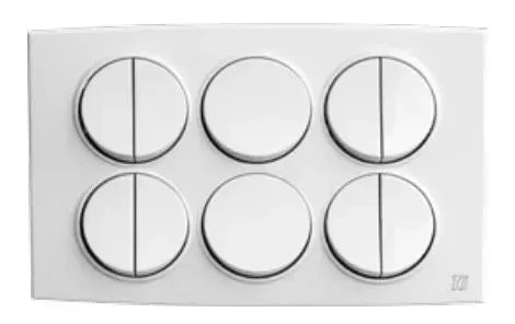 TJ Tux Series 10 Gang Flush Switch White Price in Pakistan  Main image