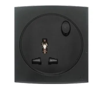 TJ Tux Series 3 Pin Switch Universal Socket Black Color Price in Pakistan
