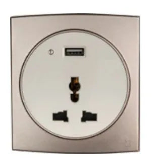 TJ Tux 3 Pin Universal Socket with USB Price in Pakistan