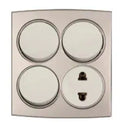 TJ Tux Series Switch + 1 Socket with Shutter