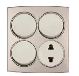 TJ Tux Series 3 Switch + 1 Socket Price in Pakistan  Main image