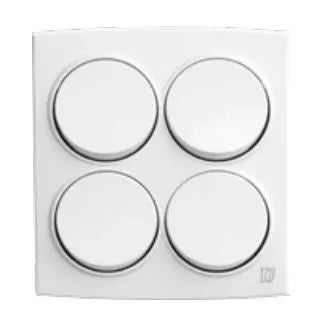 TJ Tux Series 4 Gang Flush Switch White Price in Pakistan 