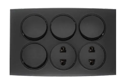 TJ Tux Series 4 Switch + 2 Socket Black Color Price in Pakistan