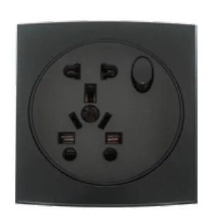 TJ Tux Series 5 Pin Multiple Socket Black Color Price in Pakistan
