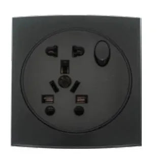 TJ Tux Series 5 Pin Multiple Socket Black Color Price in Pakistan Main image
