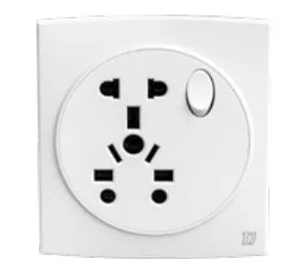 TJ Tux Series 5 Pin Multiple Socket White Color Price in Pakistan