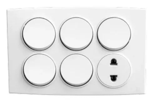 TJ Tux Series 5 Switch + 1 Socket Price in Pakistan 