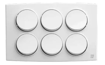 TJ Tux Series 6 Gang Flush Switch White Price in Pakistan 