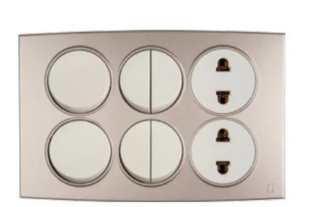 TJ Tux Series 6 Switch + 2 Socket Color Price in Pakistan