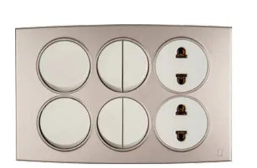 TJ Tux Series 6 Switch + 2 Socket Color Price in Pakistan