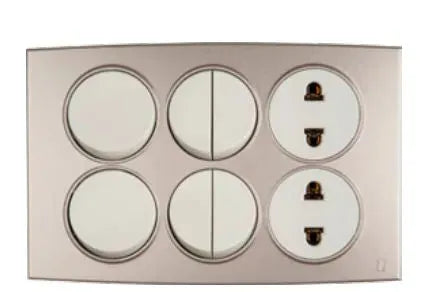 TJ Tux Series 6 Switch + 2 Socket Color Price in Pakistan