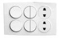 TJ Tux Series Switch + 2 Socket with Shutter
