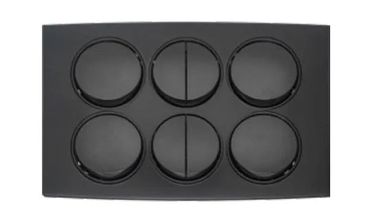 TJ Tux Series 8 Gang Flush Switch Black Price in Pakistan 