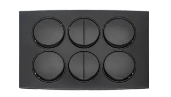 TJ Tux Series 8 Gang Flush Switch Black Price in Pakistan 