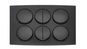 TJ Tux Series 8 Gang Flush Switch Black Price in Pakistan 
