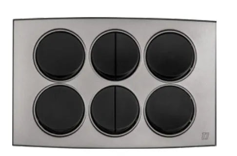 TJ Tux Series 8 Gang Flush Switch Grey Price in Pakistan 