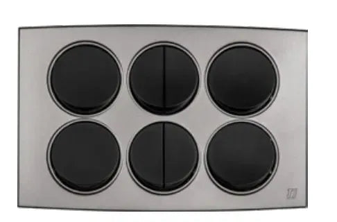 TJ Tux Series 8 Gang Flush Switch Grey Price in Pakistan 