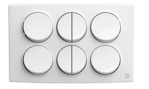 TJ Tux Series 8 Gang Flush Switch White Price in Pakistan 