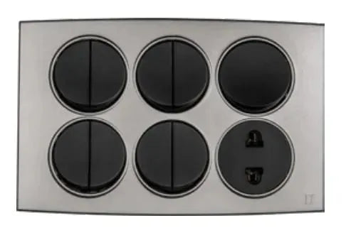 TJ Tux Series Switch + 1 Socket with Shutter Secondary image