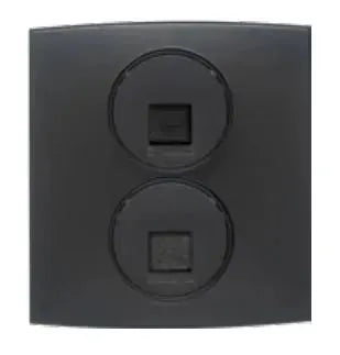 TJ Tux Series 2 Gang Data Outlet Black Color Price in Pakistan Main image
