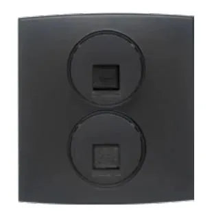 TJ Tux Series 2 Gang Data Outlet Black Color Price in Pakistan