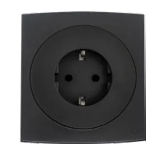 TJ Tux Series Euro Socket with Shutter Black Price in Pakistan
