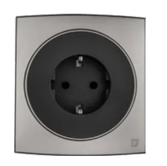 TJ Tux Series Euro Socket with Shutter Grey Color Price in Pakistan