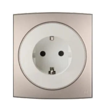 TJ Tux Series 1 gang Euro Socket with Shutter Secondary image
