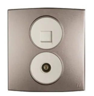 TJ Tux Series TV Co Axial + Telephone Outlet Price in Pakistan