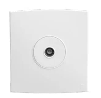 TJ Tux Series 1 Gang TV Co Axial Outlet White Price in Pakistan