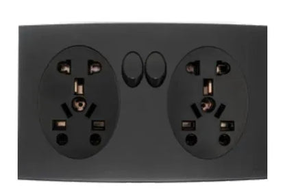 TJ Tux Series Twin 5 Pin Multi Socket Black Price in Pakistan