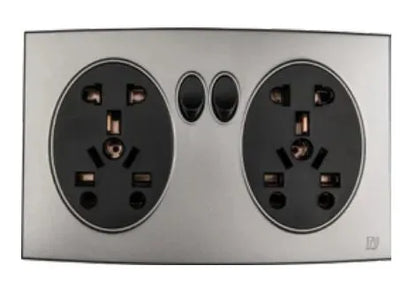 TJ Tux Series Twin 5 Pin Multi Socket Grey Price in Pakistan